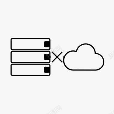 数据服务器云错误连接服务器图标图标