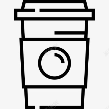 咖啡杯创业和新业务直线型图标图标