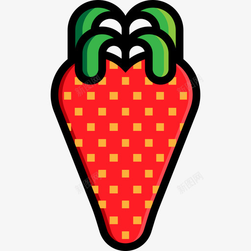 草莓食品和餐厅3线性颜色图标svg_新图网 https://ixintu.com 线性颜色 草莓 食品和餐厅3
