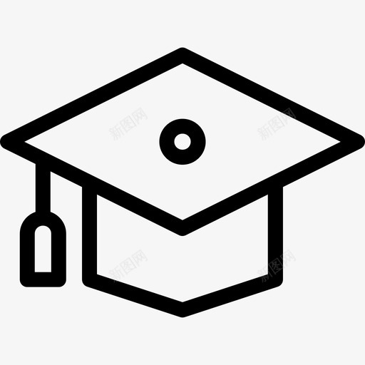 Mortarboard学校图标集2直线svg_新图网 https://ixintu.com Mortarboard 学校图标集2 直线