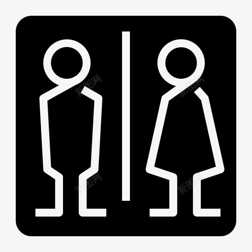 卫生间浴室男卫生间图标svg_新图网 https://ixintu.com 卫生间 女卫生间 机场实心 浴室 男卫生间