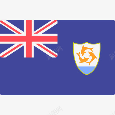 安圭拉国际旗帜长方形图标图标