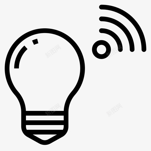 照明灯泡连接图标svg_新图网 https://ixintu.com wifi 灯泡 照明 设备连接 连接