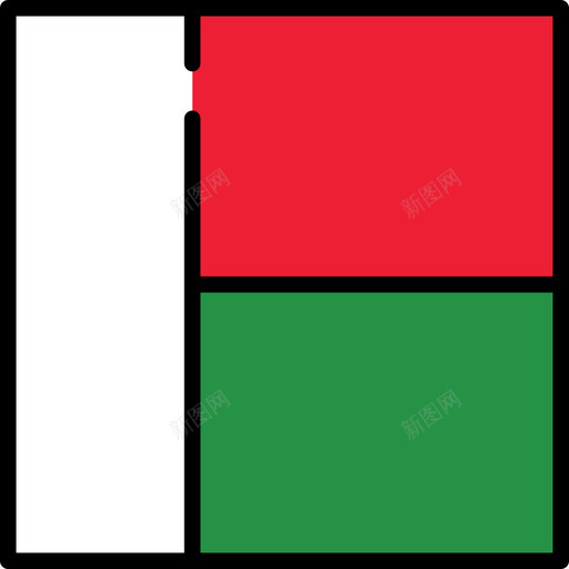 马达加斯加国旗收藏3方形图标svg_新图网 https://ixintu.com 国旗收藏3 方形 马达加斯加