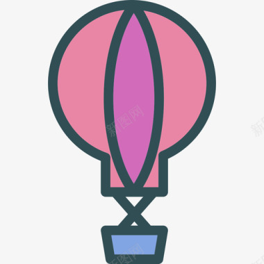 热气球运输2线颜色图标图标
