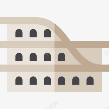 竞技场地标6平坦图标图标