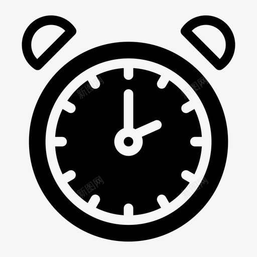 闹钟时间两点钟图标svg_新图网 https://ixintu.com 两点钟 手表 时间 闹钟