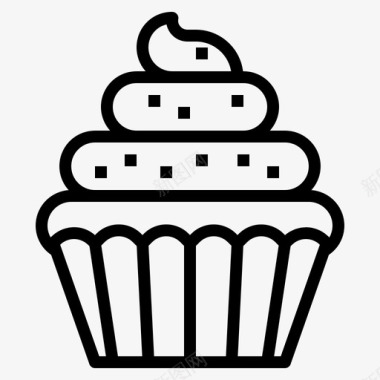 纸杯蛋糕面包店甜点图标图标