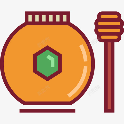 蜂蜜秋季5线性颜色图标svg_新图网 https://ixintu.com 秋季5 线性颜色 蜂蜜