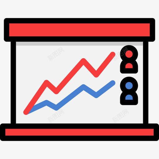 折线图选举2线颜色图标svg_新图网 https://ixintu.com 折线图 线颜色 选举2