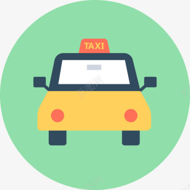 出租车旅行11环形图标图标