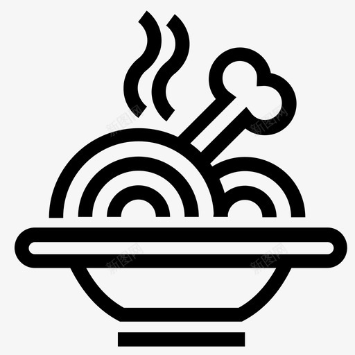 餐碗晚餐图标svg_新图网 https://ixintu.com 午餐 晚餐 碗 食物 食谱 餐 餐图标