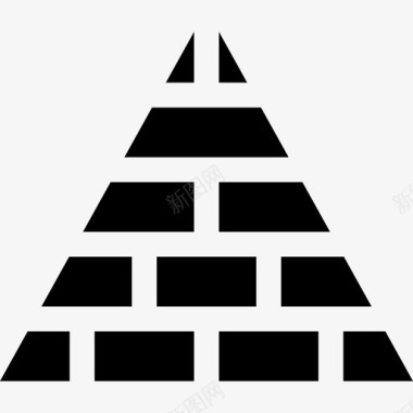 金字塔建筑砖块图标图标