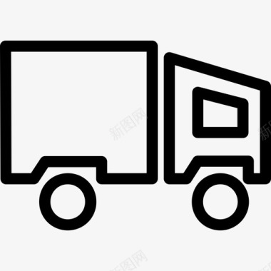 卡车运输收集2直线图标图标