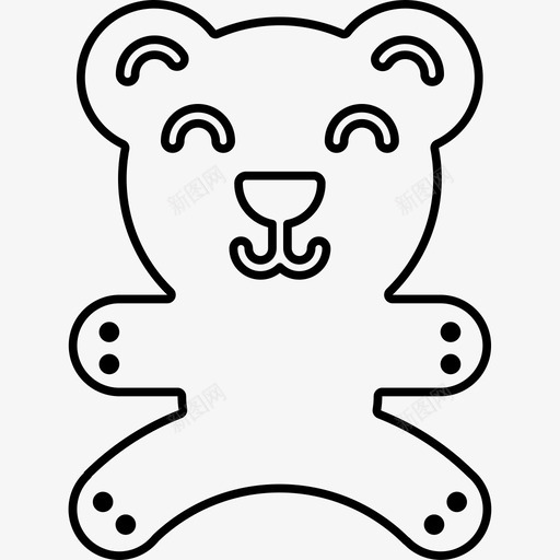 泰迪熊可爱毛茸茸的图标svg_新图网 https://ixintu.com 可爱 毛茸茸的 泰迪熊 玩具