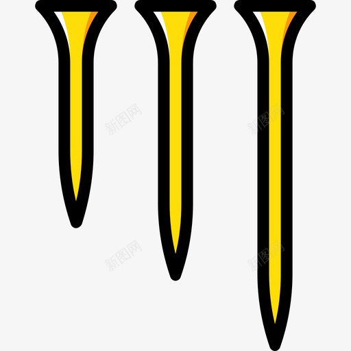 钉子结构8黄色图标svg_新图网 https://ixintu.com 结构8 钉子 黄色