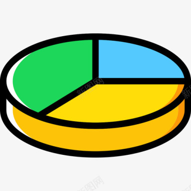 饼图搜索引擎优化和分析2黄色图标图标
