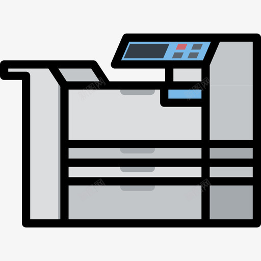 复印机办公材料2原色图标svg_新图网 https://ixintu.com 办公材料2 原色 复印机