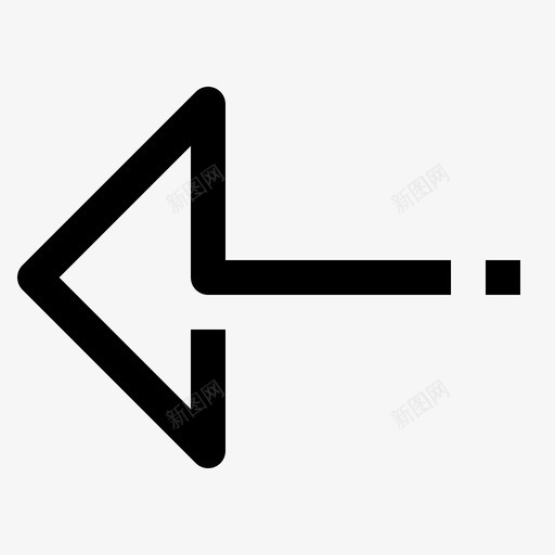 左箭头光标方向图标svg_新图网 https://ixintu.com 光标 左箭头 方向 箭头轮廓