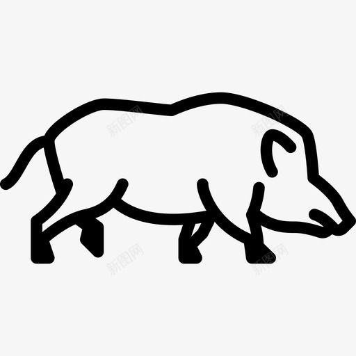 野猪森林动物2直系图标svg_新图网 https://ixintu.com 森林动物2 直系 野猪