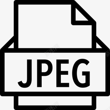 Jpeg文件格式线性图标图标
