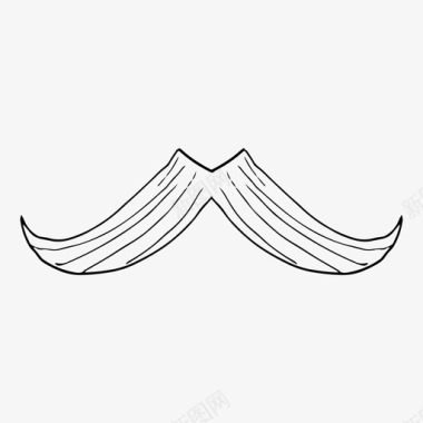 胡子理发师男性图标图标