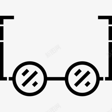 眼镜返校3直线型图标图标