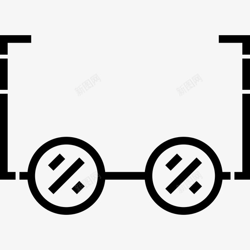 眼镜返校3直线型图标svg_新图网 https://ixintu.com 直线型 眼镜 返校3