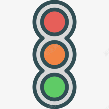 交通灯运输2线颜色图标图标