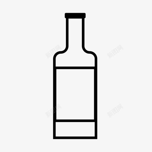 有标签的瓶子啤酒烈酒图标svg_新图网 https://ixintu.com 啤酒 有标签的瓶子 烈酒 葡萄酒