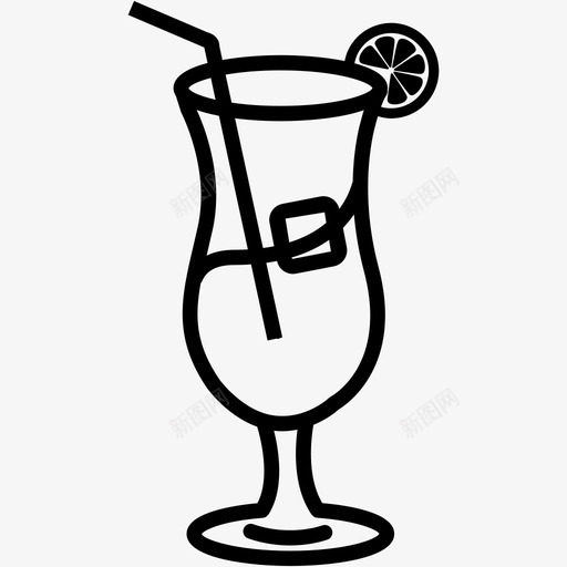 饮料鸡尾酒杯子图标svg_新图网 https://ixintu.com 夏季 杯子 果汁 玻璃杯 饮料 鸡尾酒