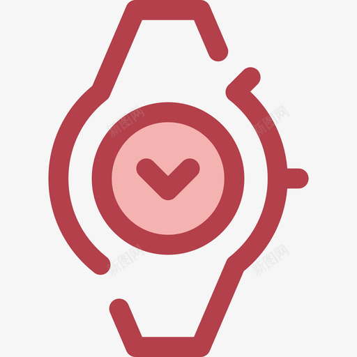 腕表工作效率2红色图标svg_新图网 https://ixintu.com 工作效率2 红色 腕表