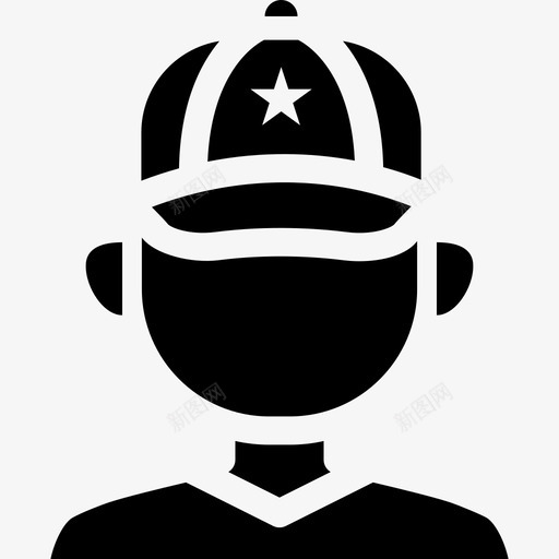 棒球运动员棒球元素填充物图标svg_新图网 https://ixintu.com 填充物 棒球元素 棒球运动员