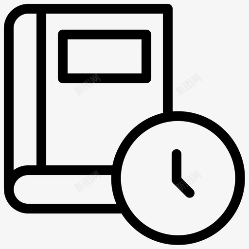 书议程时钟图标svg_新图网 https://ixintu.com 书 教育 时钟 时间 笔记本 议程