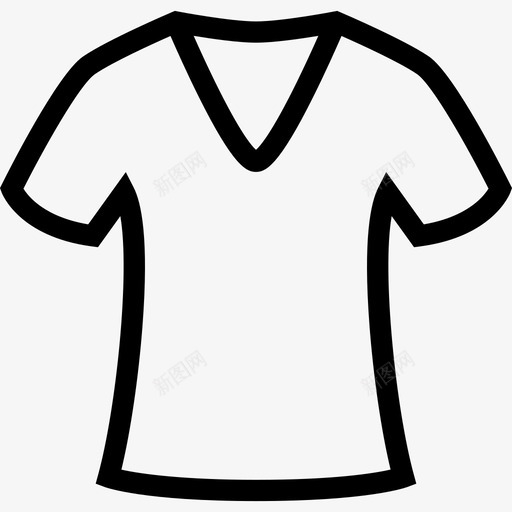 衬衫时尚元素线性图标svg_新图网 https://ixintu.com 时尚元素 线性 衬衫