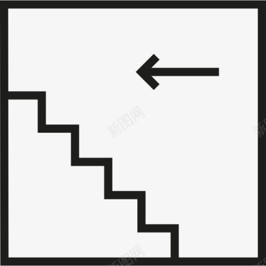 楼梯酒店3直线图标图标