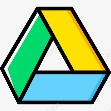 GoogleDrive社交媒体4黄色图标图标