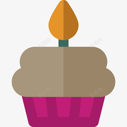 纸杯蛋糕生日派对14平的图标svg_新图网 https://ixintu.com 平的 生日派对14 纸杯蛋糕
