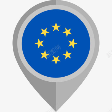 欧盟国旗圆形图标图标