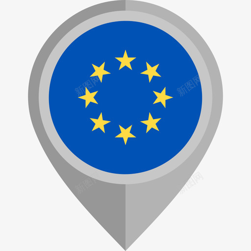 欧盟国旗圆形图标svg_新图网 https://ixintu.com 国旗 圆形 欧盟