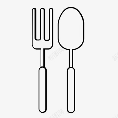 勺子食物叉子图标图标