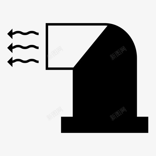 空气隧道通风图标svg_新图网 https://ixintu.com 气流 空气 通风 隧道