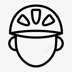 职业自行车摩托车手头盔头盔自行车图标高清图片