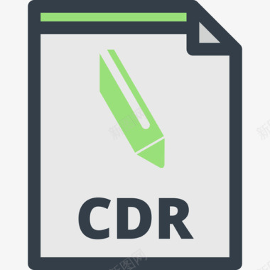 Cdr文件类型2线性颜色图标图标