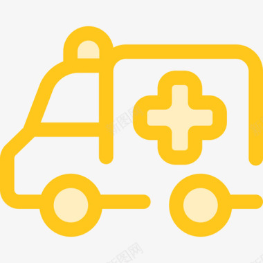 救护车交通10号黄色图标图标