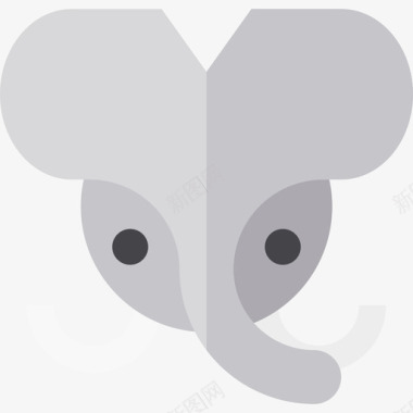 大象动物16扁平图标图标