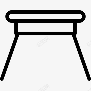椅子家用和家具元件直线型图标图标
