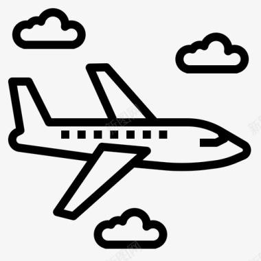 航空旅行飞机运输图标图标