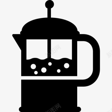 咖啡食品和饮料7固体图标图标