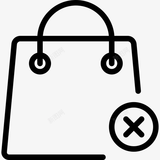 购物袋电子商务6线性图标svg_新图网 https://ixintu.com 电子商务6 线性 购物袋